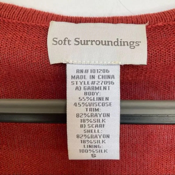 SOFT SURROUNDINGS Knit & Velvet Tunic Sweater S - Picture 2 of 4